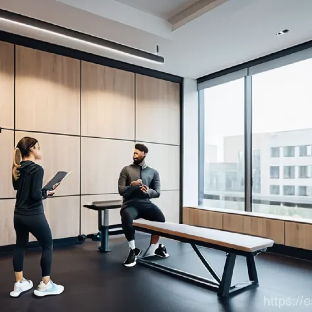 스포츠 트레이너 고객 상담 스킬 - **Prompt:** A diverse male personal trainer and a diverse female client are engaged in a heartfelt c...